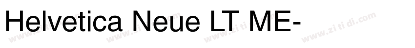 Helvetica Neue LT ME字体转换